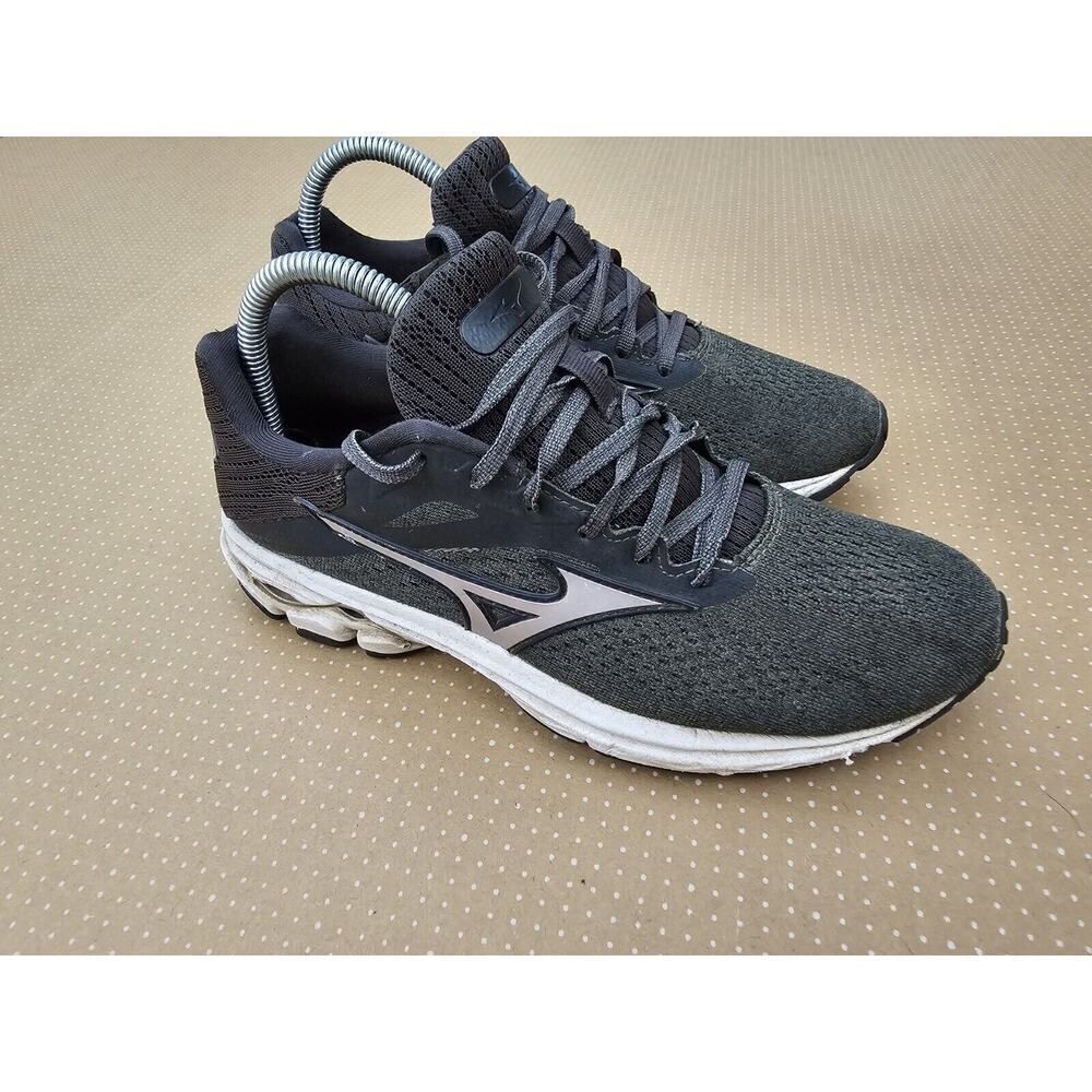 Mizuno Wave Rider 23 Running Shoes Womens Sz 8 Black White Athletic Trainers
